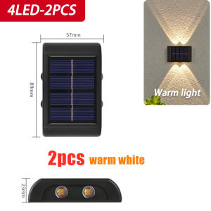 Solar Sensor Wall Light Strong Brightness 8LED Lampu Solar Auto On/Off Waterproof Solar Light Outdoor Motion Detector Charge Solar Light Street Landscape Garden Decor Lampu Dinding Solar Wall Light Light control