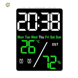 Alarm Clocks with Temperature Indoor Humidity Battery Operated Digital Travel Alarm Clock Automatic Dimming for Bedrooms[Winnereco World]