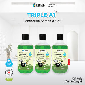 POPLIN Paket 3 Pembersih Semen Cat | Lebih hemat | Praktis | Cepat | Aman tanpa kimia keras | Halal | FREE Sabut