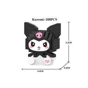 Mainan Bricks Balok Susun 3D Puzzle Nano Block Sanrio Karakter Kuromi Melody