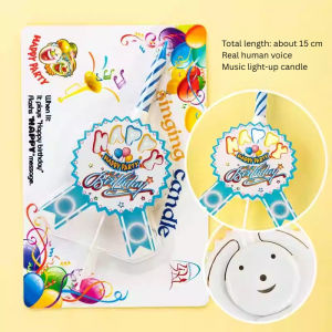 Lilin Hari Jadi Menyanyi Muzik Elektronik Hiasan Kek Kreatif Cahaya Parti Kanak Kanak Birthday Singing Candle Electronic Music Cake Topper Creative Party Decoration Light Up Candle 生日蜡烛会唱歌的电子音乐派对气氛创意装饰蛋糕插件声音发光 H188