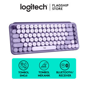Logitech POP Keys Keyboard Wireless Mechanical Compact Multi-Device dengan Emoji Keys Windows Mac Chrome OS Android & iOS