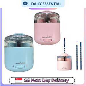 【DAILY ESSENTIAL】 Tenwin Electric Pencil Sharpener - Blue / Pink