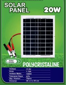 SOLAR PANEL 20wp POLY CRYSTALLINE SOLAR CELL PANEL SURYA 20 WATT POLY