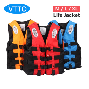 VTTO เสื้อชูชีพผู้ใหญ่ปรับได้เสื้อชูชีพกลางแจ้งชุดนิรภัยสำหรับว่ายน้ำล่องเรือเล่นสกีชูชีพลอยตัวพร้อมแถบสะท้อนแสง