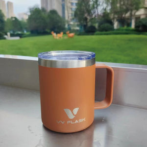 12oz/354ml VV Flask High Grade Stainless Steel W/Handle Vacuum Mug Office Coffee Cup Tumbler COD