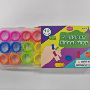LITUILI With Tips Sensory Fidget Rings Enhancing Attention Stretchable Silent Decompressors Rings Texture Silicone Silicone Sensory Ring Children