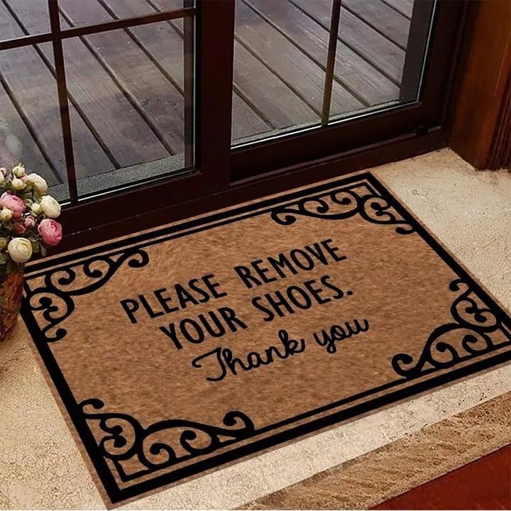 Funny Door Mats, Please Remove Your Shoes Thank You Doormat, Indoor Outdoor Furniture