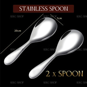 Stainless Steel Rice Spoon Rice Serving Scooper Large Spoon Non-stick Rice Scoop Serving Utensils Metal Spoons