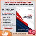 civil service reviewer 2025 edition Professional level Sub-professional level cse reviewer Course lectures + practice test questions with answer keys & explanations. 