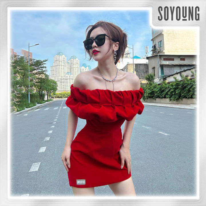 Váy layer xoắn eo, tay cánh hồng - Monsta F thời trang công sở, dạo phố -  Đầm, váy nữ | ThờiTrangNữ.vn