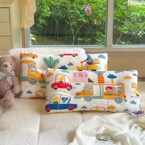 หมอนเด็กผ้าฝ้ายปลอดภัย รูปสัตว์/รถยนต์ สำหรับนอนหลับ 0-6 ปี