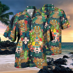 ZEEMIN  2024 Loose Breathable 3d Print Trendy Cool Fashion Hawaiian Shirts Beach Party Tops Short Sleeves Summer Mens Shirts