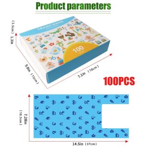 100PCS Poop Bag Kantong Plastik Sampah Tebal Kantong Plastik Refill Poop Kantong Poop Anjing Kucing Pet