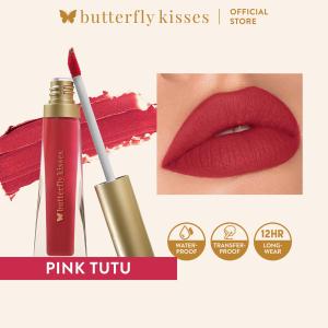 Butterfly Kisses Creamy Matte Liquid Lipstick | Pink Tutu | 12-Hour Wear Transfer-proof