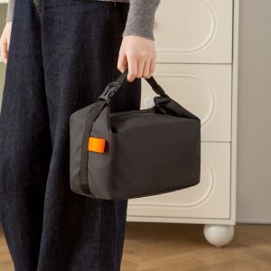 กล่องอาหารกลางวันแบบพกพา เบาะนุ่ม กระเป๋าพกพา ความจุขนาดใหญ่ แบบพกพา แฟชั่น หนาขึ้ น ักเรียน ปิคนิค