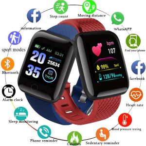 ♥Original Product+FREE Shipping♥D13 Smart Watch Men Blood Pressure Waterproof Smartwatch Women Kids Heart Rate Monitor Fitness Tracker Watch Sport For Android