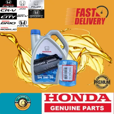 HONDA BUNDLE GENUINE ENGINE OIL SN 5w30 4L GAL w OIL FILTER 15400-RAF-T01
