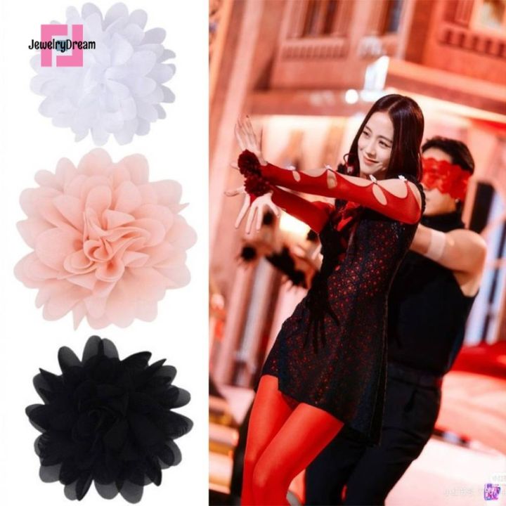 JewelryDream 】 Jisoo Flower Same Hand-cranked Camellia Flowers