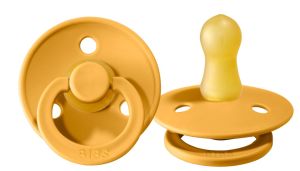BIBS Colour Baby Pacifiers l BPA-Free Natural Rubber Latex Pacifier l Round Nipple l Made in Denmark