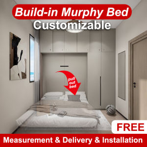 Folding Murphy Bed Hidden Bed Wall Bed With Wardrobe & Cabinet Combination Customizeable