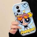 (With Free Holder) Hontinga Casing Case For VIVO Y29 Y19S V40 Lite Y200 5G Y100 Y200e 5G V30 Pro V30e 5G V25 V25E V27 Pro V27E V29 Y01 Y01A Y02S Y12 Y12A Y12S Case Cute Powerpuff Girls Soft Silicone Wavy Rubber Cases Phone Case Softcase Casing. 