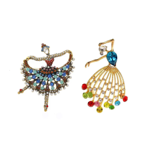 Graceful Ballet Performances Pin Sturdy Metal Brooch For Dance Costume Decors Unique Gift Choice