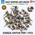 Baut baja ringan l baut Skrup Baja Ringan 12 x 30 (3cm) Harga Termurah- 100pcs   Mild Steel Bolts  roofing sekrup paku rivet rifet self drilling screw atap plafon seng galvalum alumunium besi kayu pvc fastener ecer canal c fiber glass sekrup. 
