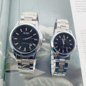 Jam Tangan Fashion Pria Alba - Tali Rantai Stainless Steel & Free Batere Cadangan Bisa COD