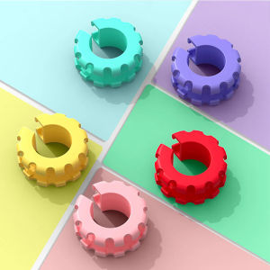 4Pcs Bendable Windproof Clothes Hanger Fixed Buckle Drying Windproof Hanger Hook Household Anti-Slip Anti-Removal Laundry Silicone Fixed Ring Hook