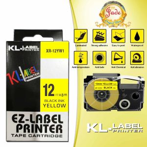 EZ Label Tape Casio / Cartridge Label Printer Casio KL series 9mm 12mm XR-9X XR-9WE XR-9RD XR-9BU XR-9YW XR-9GN XR-9ABK XR-9