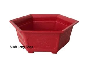 (Nhiều Mẫu) Chậu Chuyên Trồng Bonsai Dáng Thấp Nhựa Dày Đẹp Màu Trắng Đỏ Nâu