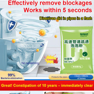 1/2/3/4 Bags🌷Easily Unclogs Blockages Of 10 Years🌷【Odorless Speed ​​Pass】Strong Bubble Cleaner/High-speed Drain Cleaning Foam Powder/Drain Blockage Solvent 【無臭速通】強力泡泡清潔