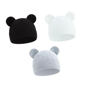 3pcs Winter Cotton Hat Baby Bonnet Caps Cute Ear Pattern Crochet Knitted Warm Hat for Infant Newborns 0-3 Months