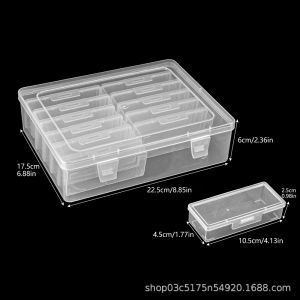 LUXEMO Adjustable Dividers Clear Storage Box Clear Plastic Organizer Case with Removable Compartments Craft Sewing Supplies Container Home Storage