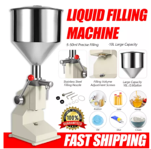 In Stock+ Fast Shipping A03 Manual Filling Machine 5-50ml Filling Filler Filling Machine for Nail Oil Cream Shampoo Cosmetic Liquid Paste Oil Filler
