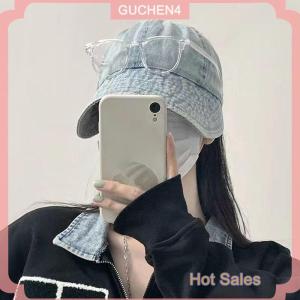 GUCHEN4🎀 Foldable Wide Brim Denim Hat Women Adjustable Outdoor Beach Bucket Hat Summer Sun Protection Visors Fisherman Cap Panama Caps
