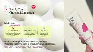 KraveBeauty Beet The Sun Lightweight Sunscreen SPF 40 PA+++ Broad Spectrum Facial Sunscreen with Beet Root Extract & Hyaluronic Acid Non-Greasy Daily SPF Lotion for Face Fragrance Free 50 mL