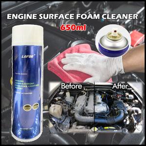 LOFOR Car Engine Surface Cleaner Foam 650ml Multipurpose Remove Oil Dirt Stain Anti Rust Pembersih Buih Enjin Kereta 发动机外部清洗剂