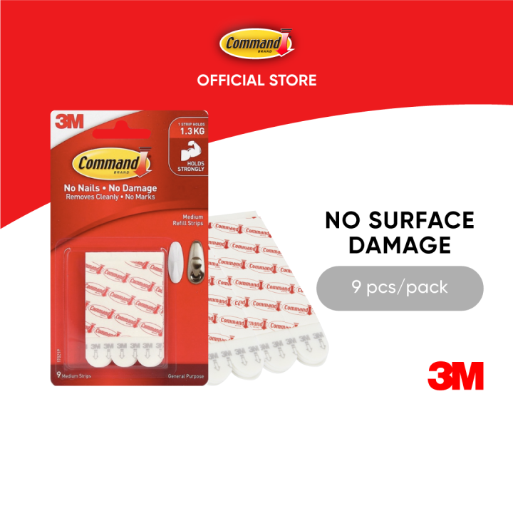 3M™ Command™ Refill Strips, 17021P, No Surface Damage, Holds Up To 1 ...