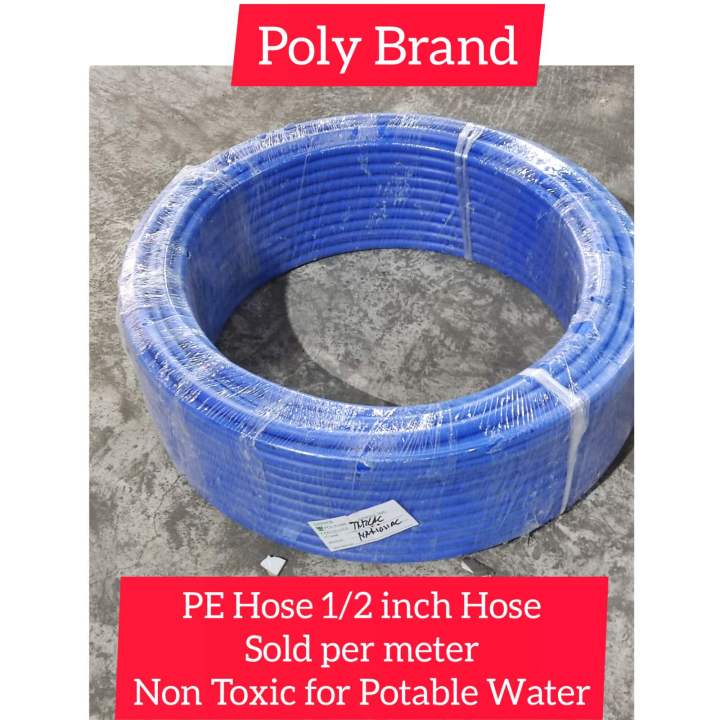 Hose HDPE Pipes Heavy Duty Poly Pipe Brand Sold per meter 1/2" and 3/4