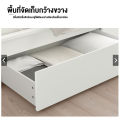 KENZZO : SNOW SERIES  เตียง เตียงควีนไซส์ เตียง 5ฟุต เตียงไม้ เตียงพร้อมหัวเตียง (QUEEN SIZE WOODEN BED FRAME WITH HEADBOARD 5FT.). 