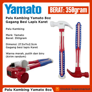 Palu Kambing Yamato 8oz Gagang Besi Lapis Karet