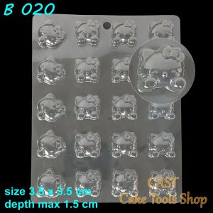 Cetakan Coklat B 020 Kepala Kucing HK