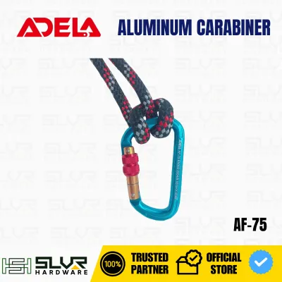 ADELA Aluminum Alloy Carabiner AF-75 Screw Lock Type 22kN Rated Capacity For Rescue Accessories Rappelling