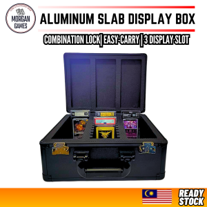 【Morgan Games】[Ready Stock] Premium Aluminium Grading Slab Storage Box Case with Combination Lock