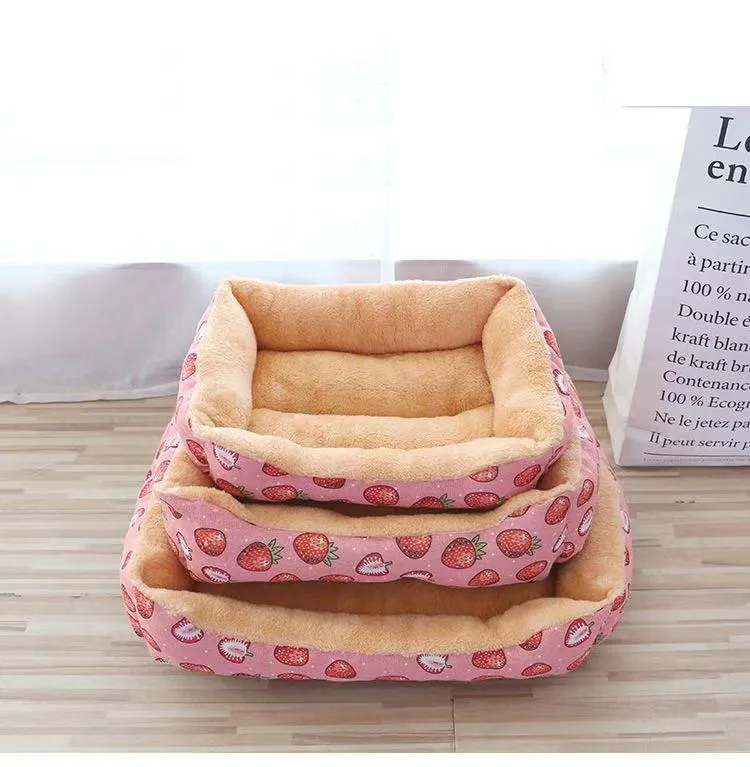 Dog Bed Pet Bed Cat Soft Fabric Cushion Sleeping Bed Dog Bed Washable Pet  Accessories Puppy Bed Soft Mat