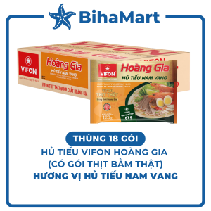 [THÙNG 18 GÓI] - VIFON - Hủ tiếu Hoàng Gia hương vị Hủ tiếu nam vang (có thịt thật) Hủ tiếu nam vang Vifon Hoàng Gia (120g/gói)