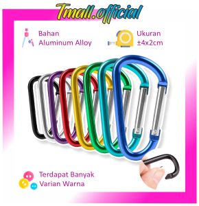 ❄ TMALL ❄ Carabiner Gantungan Kunci Aluminium Alloy 5 D shape R527