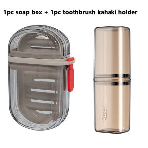 Travel Wash Box Travel Soap Case with Lid Toothbrush Mouthwash Cup Portable Sealed Soap Box